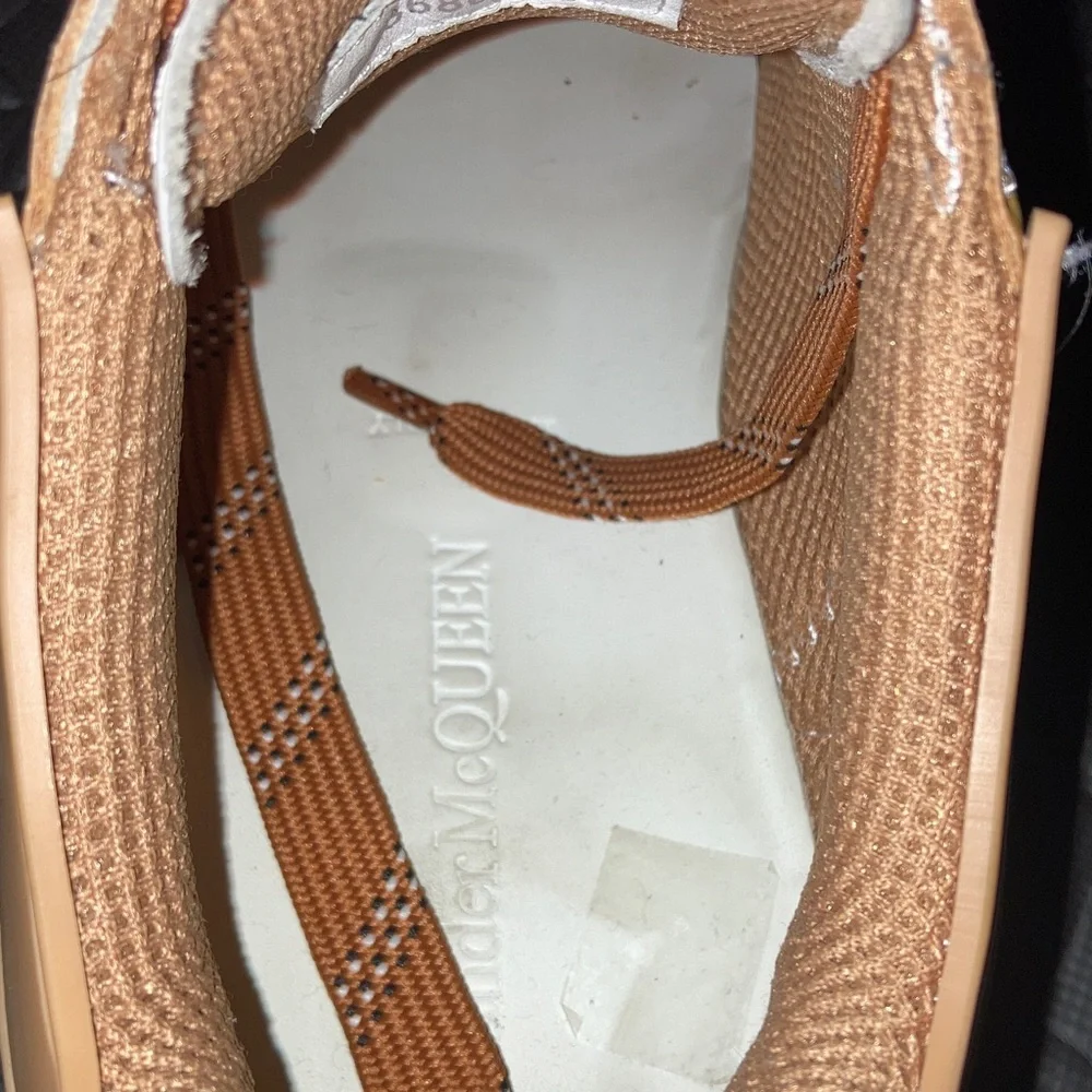 Alexander McQueen Men's Tan and White Sneakers - Picture 10 of 12